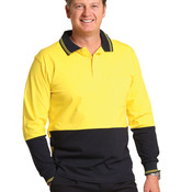 SW36 Cotton Jersey two tone Long Sleeve Safety Polo